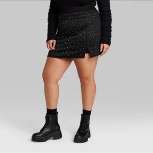 Rhinestone Mini Skort